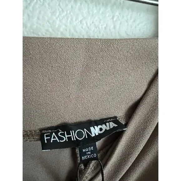Fashion Nova victoria high waisted dress pants taupe Size XL NEW WOMENS - Picture 6 of 8